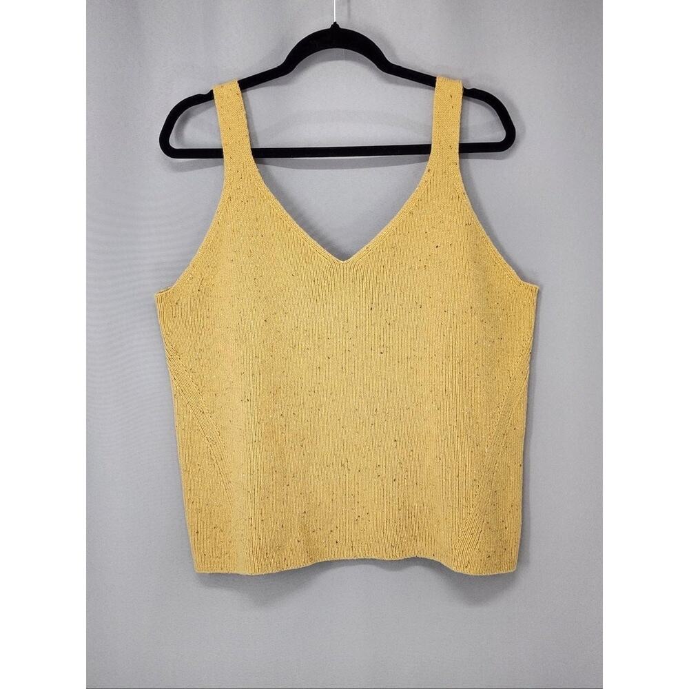 Old Navy Sweater Tank Top Womens XXL Tan Go-Recycled Knit Sleeveless